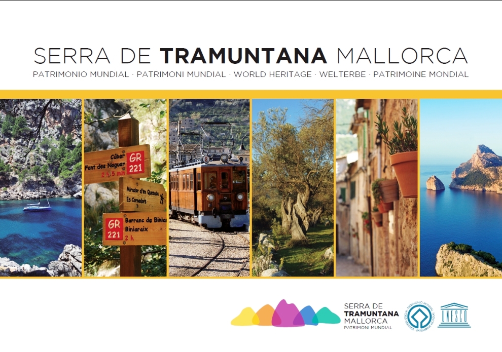 La portada del folleto sobre la Serra de Tramuntana